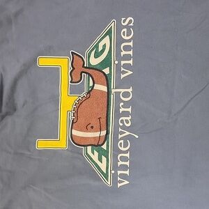 VINEYARD VINES FOOTBALL WHALE Longsleeve SHIRT Medium -Perfect for the Superbowl